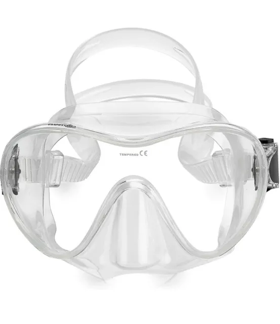 Phantom Aquatics Frameless mask, Clear. Snorkeling Freediving Mask.