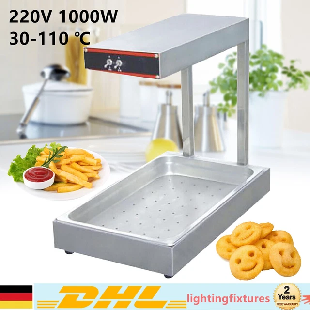 Kommerzielle Pommeswärmer Wärmebrücke Fry Chips Wärmelampe Warmhaltegerät Ölsieb