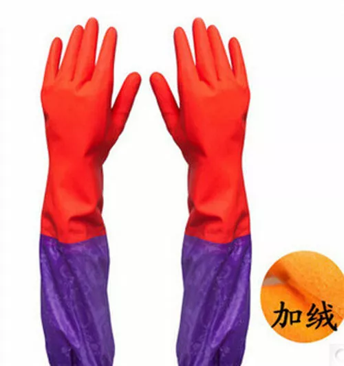 Car Rubber Latex Dish Washing Cleaning Long Gloves Household Kitchen Glove Nice