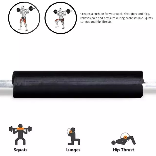 Barbell Pad Squat Bar Supports For Gym Weight Lifting Protect S4 Shoulder V Y5X6