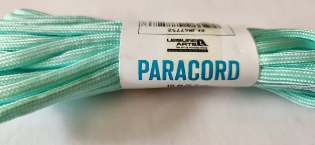 LEISURE ARTS 47752 PARACORD 18FT MINT GREEN - New!