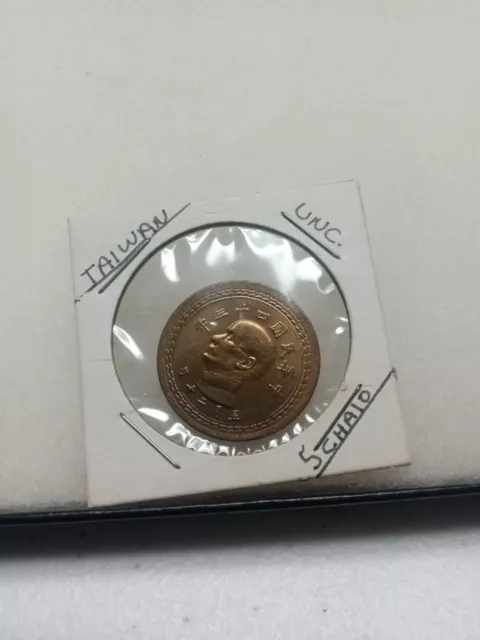 Taiwán 5 Jiao 1954 - gran moneda roja unc