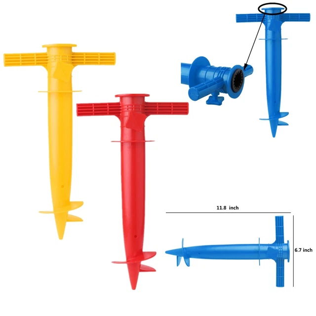 HEAVY DUTY UMBRELLA Stand Adjustable Beach Anchor Spike Auger Holder