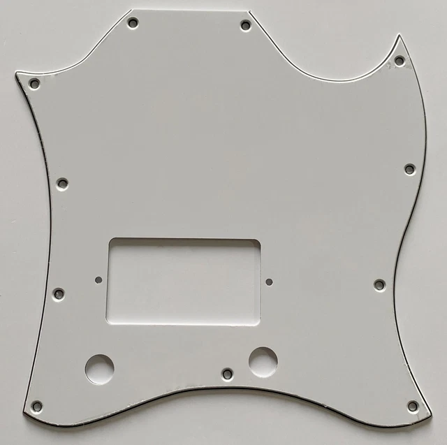 Guitar Pickguard For Gibson SG Standard Single Humbucker,3 Ply White Guitar Pickguard For Gibson SG Standard Single Humbucker,3 Ply White