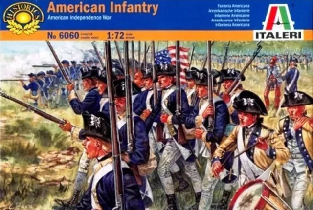 Italeri 6060 1/72 Scale Figures Model Kit Revolutionary War American Infantry