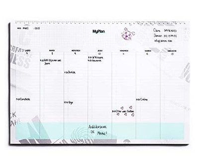 Agenda appunta... Organizer A3 43x30 a strappo Planner Settimanale da Tavolo 