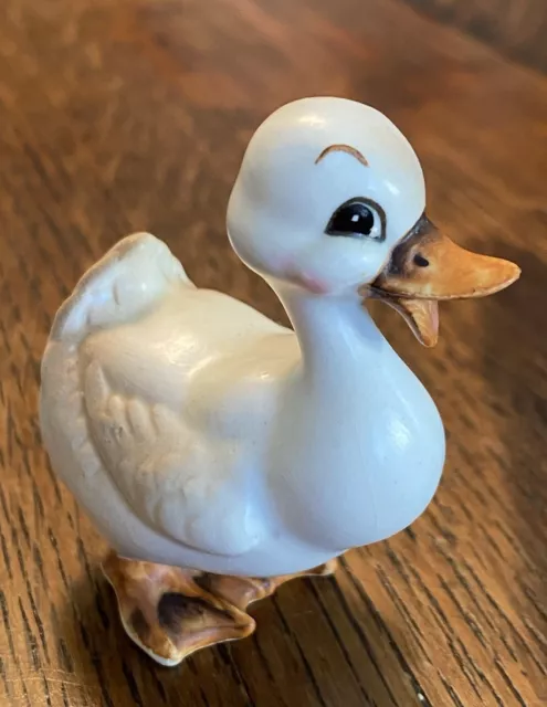 Vintage 1960'S Ceramic Miniature JOSEF ORIGINALS White Duckling Duck🐤