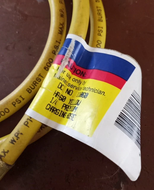 NEW HA-60 Yellow Jacket 11060 AC recharging hose, yellow, 60" length
