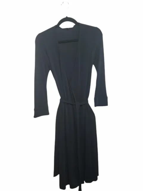 Diane Von Furstenberg Wrap Dress size 8 Black-D75