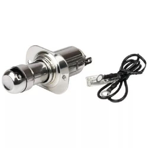 Stainless Steel Combination Cigarette Lighter and Chart Light Socket for Boats