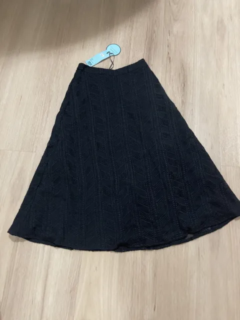 NEW NWT Kookai 34 black skirt lace maxi full volume