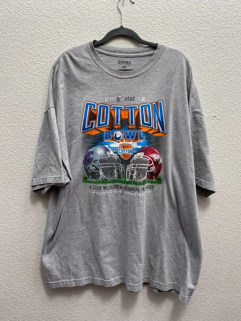Kansas State Wildcats Arkansas Razorbacks 2012 Cotton Bowl T-Shirt Men's 3XL