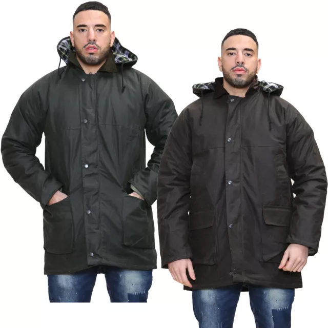 Giacca In Cera Imbottita Da Uomo Country Outdoor Shooting Pesca Farming Cappotto Scaldavivande
