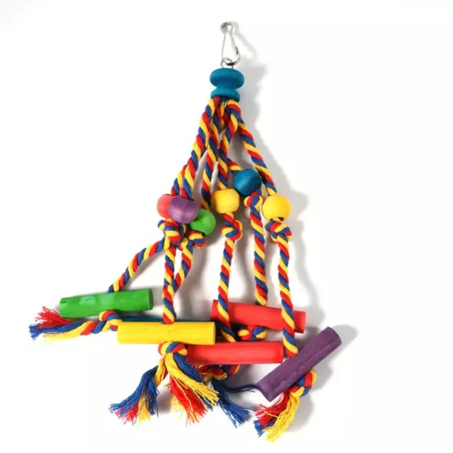 fr Bird Chewing Toy Cotton Rope Parrot Bite Resistant Parakeet Training Toys