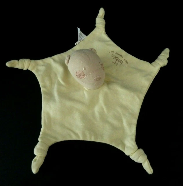 *.DOUDOU PLAT ETOILE ABSORBA OURS Les bébés sont comme çà ! JAUNE SPIRALE NEUF.