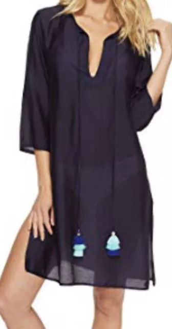 NWT Women’s Echo Design Solid Tunic Cover-Up Navy Size M