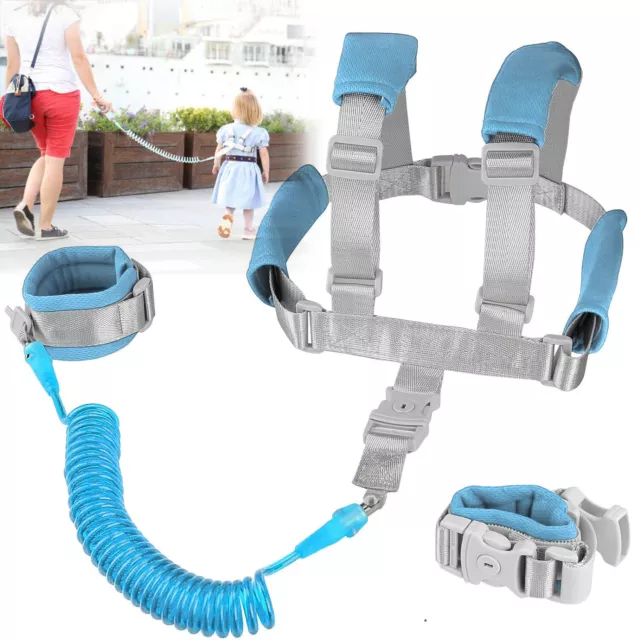 2 In 1 Toddler Safety Harness With Anti-lost Wrist Link - 2.5m Length Baby Leash