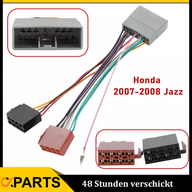 ISO Stereo Kabelbaum Cluster Autoradio Adapter Stecker für Honda 2007-2008 Jazz