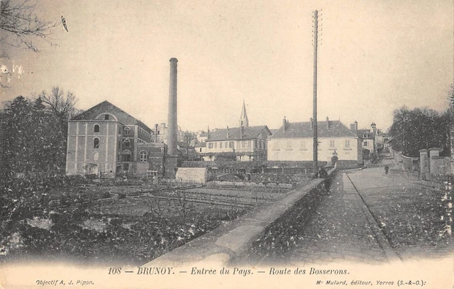Cpa 91 Brunoy / Entree Du Pays / Route Des Bosserons