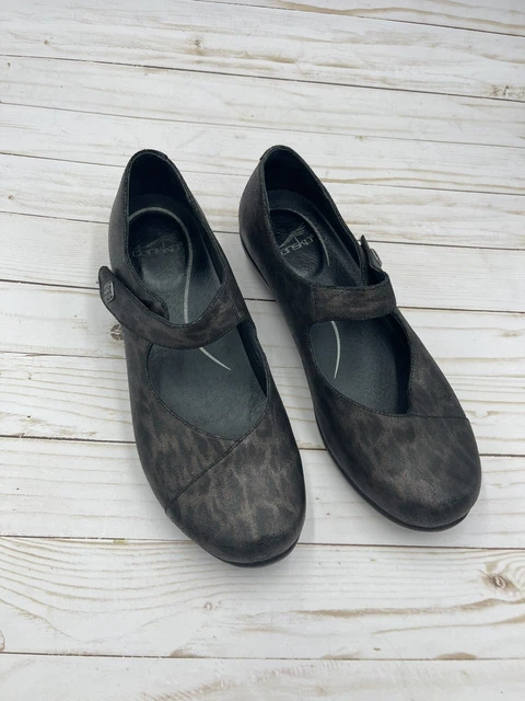 WOMENS 7.5 8 38 Dansko Opal Black Patent Leather Mary Jane Shoes
