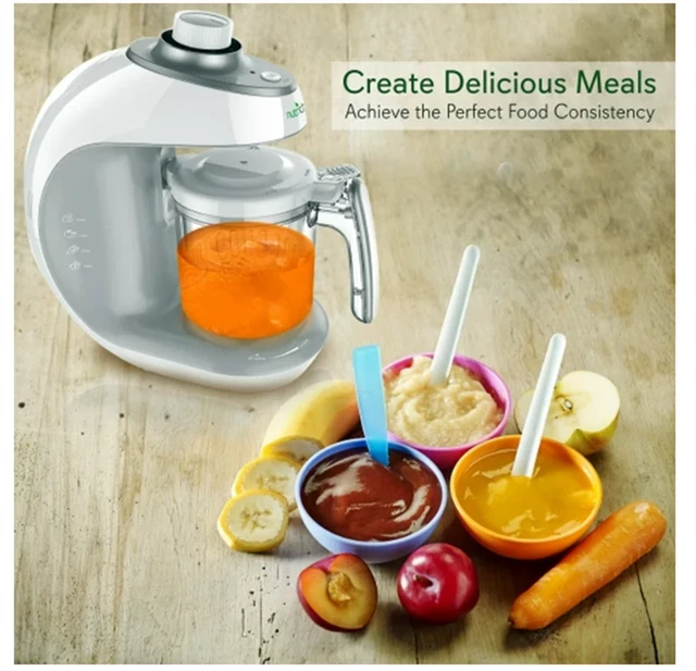 1X NutriChef Electric Baby Food Maker Puree Food Processor, Blender, and Steamer