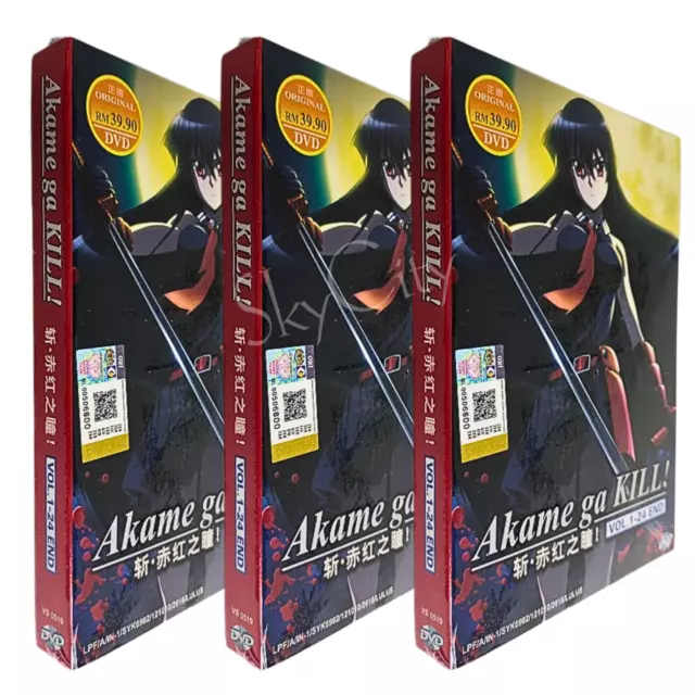 DVD Anime AKAME GA KILL! Complete TV Series (1-24 End) English Dubbed