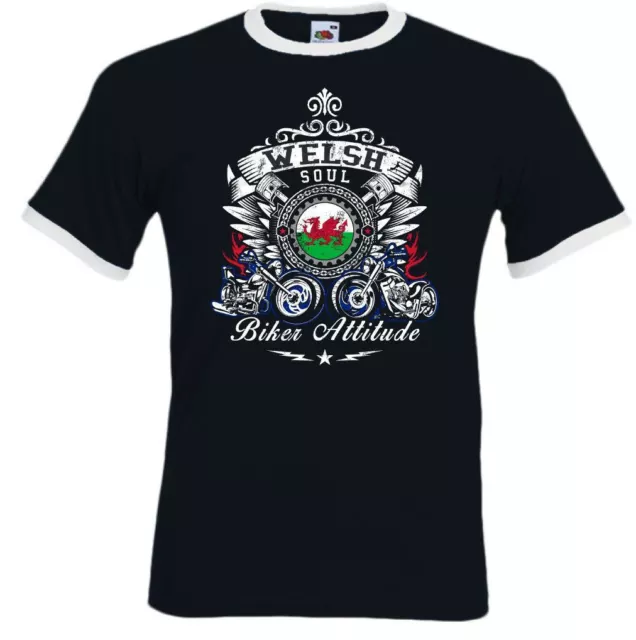 Gallese Biker T-Shirt Soul Atteggiamento Uomo Motocicletta Moto Cafe Racer