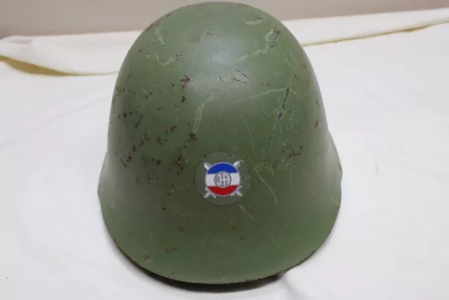 Yugoslavian War Serbian M59 Steel Helmet Covered Red Star Military Army JNA W7