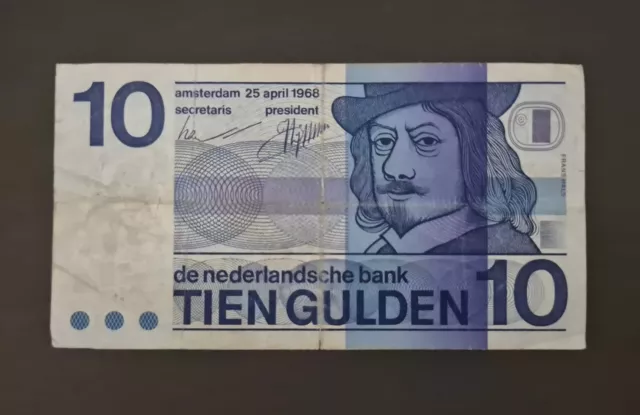 NETHERLANDS - TEN GULDEN bank note - circulated