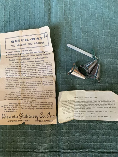 Kit de herramientas de trenzado de alfombras de vía rápida vintage