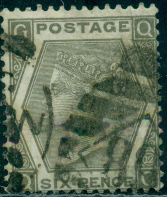 Great Britain Sg-123, Scott # 60, Used, Plate # 12, Very Good-Fine, Great Price!