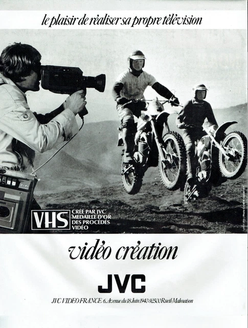 PUBLICITÉ ADVERTISING 019 1980 JVC vidéo création moto cross tout