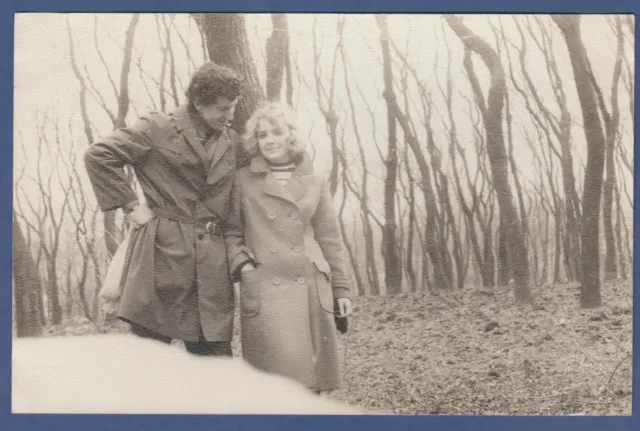 Beautiful Boy and Girl in Arms Among the Trees Soviet Vintage Photo USSR