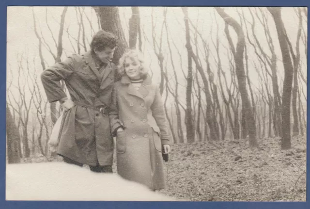 Beautiful Boy and Girl in Arms Among the Trees Soviet Vintage Photo USSR