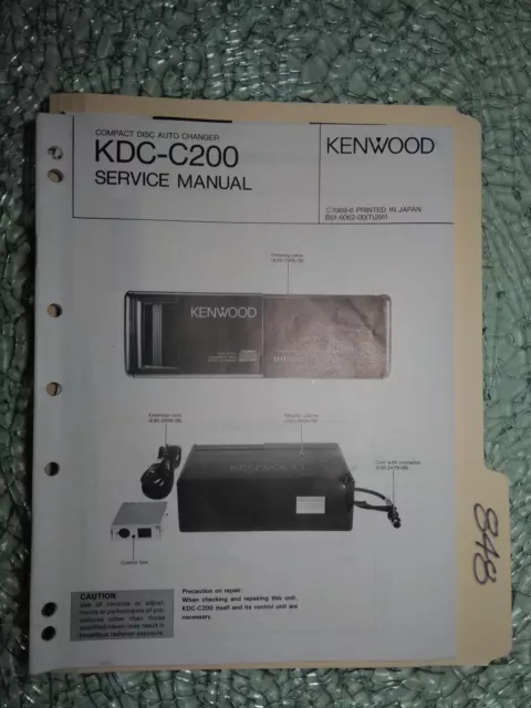 Kenwood KDC-C200 service manual original repair book stereo car radio cd player