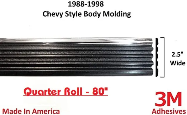 Chrome Side Body Trim Molding for 1988-1998 Chevy GMC SUV Suburban Pickup Truck