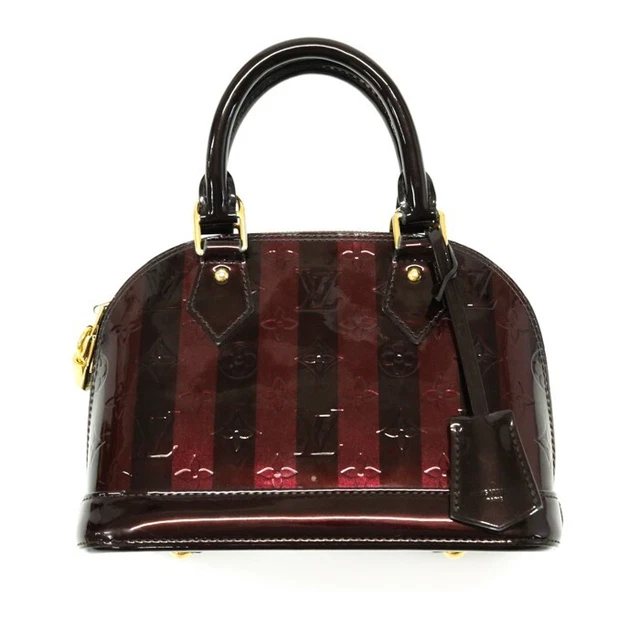 LOUIS VUITTON MONOGRAM VERNIS RAYURE ALMA BB M91700 Pattern Handbag used LV