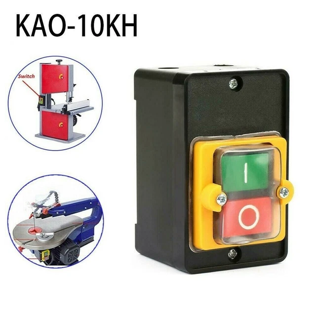 Switch Push Button 10A AC220V/380V Mechanical Plastic Waterproof Green/red
