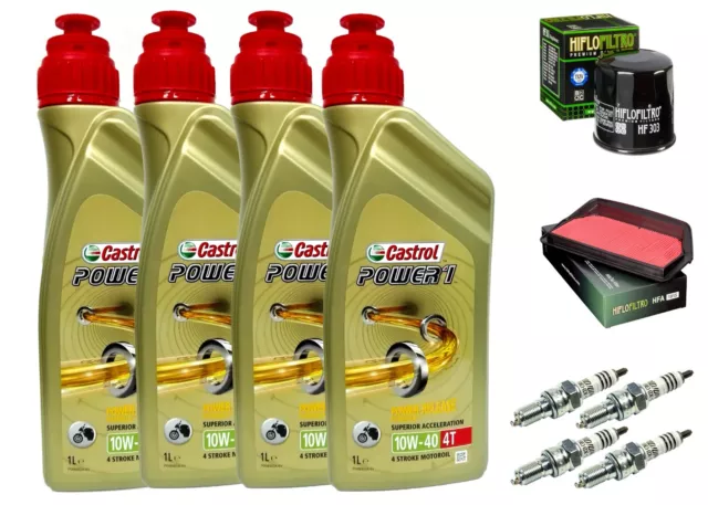 Kit/Tagliando Honda/Cbr/Xx/1100 Castrol Power 1 10W40 Filtro Olio Aria Candele