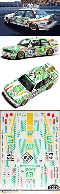 1/24 BMW M3 E30 TIC TAC TAUBER TEAM DTM 91 DECAL for AOSHIMA BEEMAX