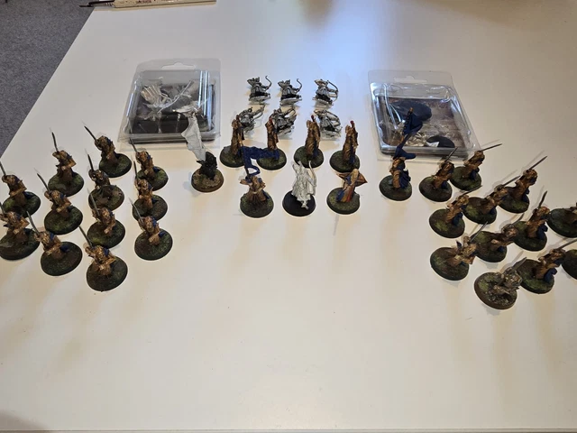 20 Figurines Galadhrim Elves (Lothlorien) - Metal - MESBG Warhammer Lord Of The Rings