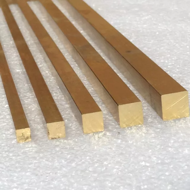 1pc SOLID BRASS SQUARE BAR ROD 6mm 7mm 8mm x 300mm Length