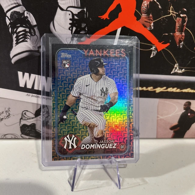 2024 TOPPS SERIES 1 Jasson Dominguez Rookie Card Easter Egg Foil #60 SP Yankees EUR 38,34 - Foto 12