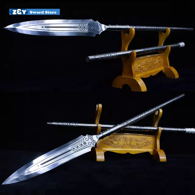 Strong Ye Demon Spear Long Spear Polearm Sword Stainless Steel Spearhead -Q7831