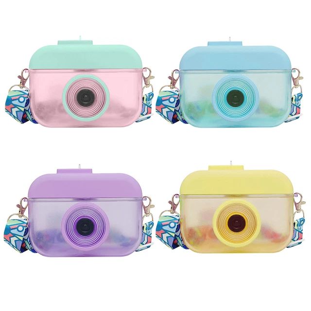 Cartoon Water Bottles Camera Shape Kettle Leak Proof 400ml for Milk Juice