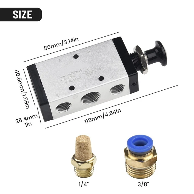 Elettrovalvola manuale resistente in alluminio 4R310 08 per una facile gestione del flusso d'aria