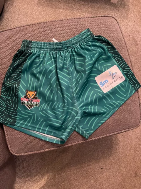 Keighley Cougars Match Shorts - 2022 AWAY GREEN Player Issue / New in Packet