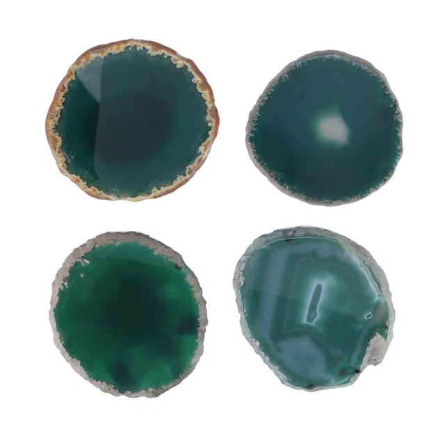 Montaña rusa de piedra verde, montaña rusa de copa de cristal, tapete para bebidas, posavasos de vidrio D5J4