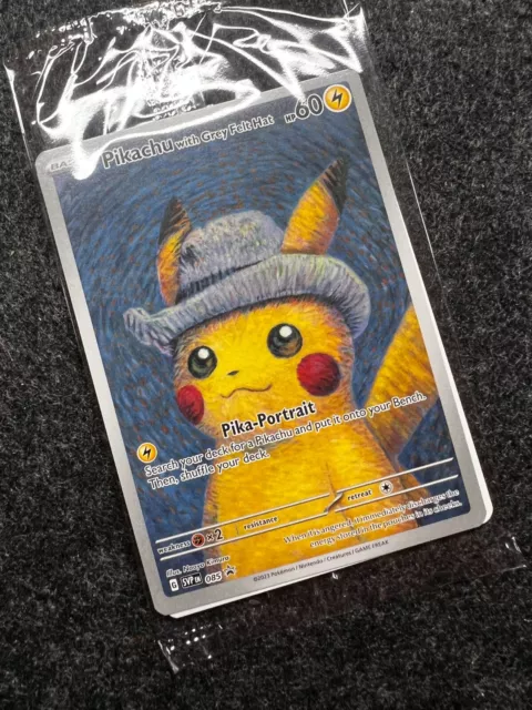 Pikachu with Grey Felt Hat #085 Promo Card Pokémon Van Gogh Museum ⭐ Available ! 3