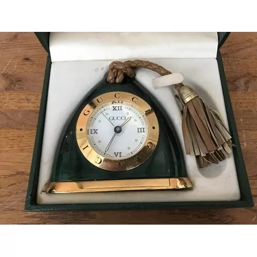 Vintage Gucci Desk Alarm Clock rare FOR REPAIR OR PARTS OR RESTORATION NOT WORK